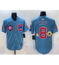 Men Chicago Cubs 8 Ian Happ Blue 2025 Tokyo Series 2nd Alternate Limited Stitched Baseball Jersey Men Chicago Cubs 8 Ian Happ Blue 2025 Tokyo Series 2nd Alternate Limited Stitched Baseball Jersey