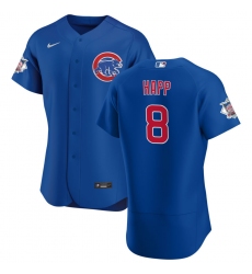 Men Chicago Cubs 8 Ian Happ Men Nike Royal Alternate 2020 Flex Base Player Jersey