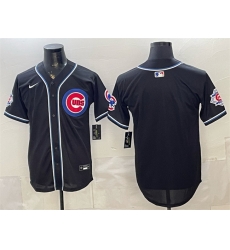 Men Chicago Cubs Blank 2026 Fashion Replica Black Out Stitched Baseball Jersey Men Chicago Cubs Blank 2026 Fashion Replica Black Out Stitched Baseball Jersey