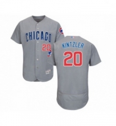 Mens Chicago Cubs 20 Brandon Kintzler Grey Road Flex Base Authentic Collection Baseball Jersey