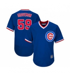 Mens Chicago Cubs 59 Kendall Graveman Royal Blue Cooperstown Flexbase Authentic Collection Baseball Jersey 