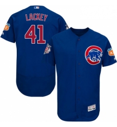 Mens Majestic Chicago Cubs 41 John Lackey Royal Blue Alternate Flex Base Authentic Collection MLB Jersey