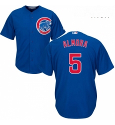 Mens Majestic Chicago Cubs 5 Albert Almora Jr Replica Royal Blue Alternate Cool Base MLB Jersey 