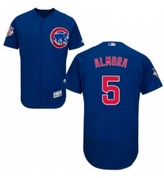 Mens Majestic Chicago Cubs 5 Albert Almora Jr Royal Blue Alternate Flexbase Authentic Collection MLB Jersey