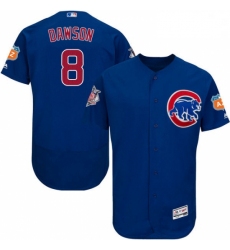 Mens Majestic Chicago Cubs 8 Andre Dawson Royal Blue Alternate Flex Base Authentic Collection MLB Jersey