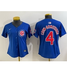 Women Chicago Cubs 4 Pete Crow Armstrong Royal Vapor Limited Stitched Baseball