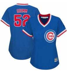 Womens Majestic Chicago Cubs 52 Justin Grimm Authentic Royal Blue Cooperstown MLB Jersey