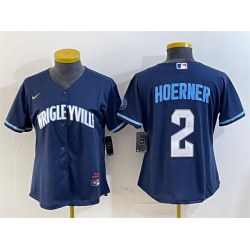Youth Chicago Cubs 2 Nico Hoerner Navy City Connect Stitched Jersey