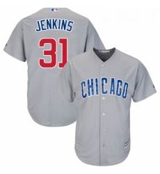 Youth Majestic Chicago Cubs 31 Fergie Jenkins Authentic Grey Road Cool Base MLB Jersey