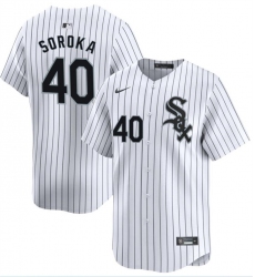 Men Chicago White Sox 40 Michael Soroka White Home Limited Stitched Baseball Jersey