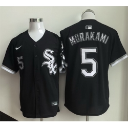 Men Chicago White Sox  5 Munetaka Murakami Black 2025 Limited Stitched Baseball Jersey