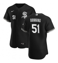 Men Chicago White Sox 51 Dane Dunning Men Nike Black Alternate 2020 Flex Base Player MLB Jersey