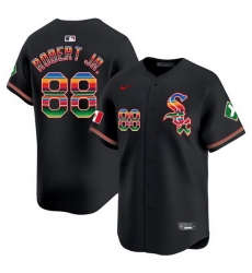 Men Chicago White Sox 88 Luis Robert Jr  Black Mexico Vapor Premier Limited Stitched Baseball Jersey