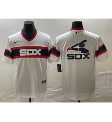 Men Chicago White Sox White Team Big Logo Cool Base Stitched Jersey