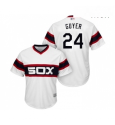 Mens Chicago White Sox 24 Brandon Guyer Replica White 2013 Alternate Home Cool Base Baseball Jersey 