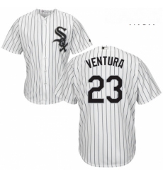 Mens Majestic Chicago White Sox 23 Robin Ventura Replica White Home Cool Base MLB Jersey