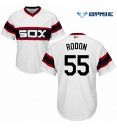 Mens Majestic Chicago White Sox 55 Carlos Rodon Replica White 2013 Alternate Home Cool Base MLB Jersey