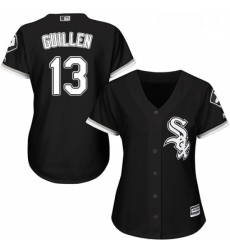 Womens Majestic Chicago White Sox 13 Ozzie Guillen Authentic Black Alternate Home Cool Base MLB Jersey