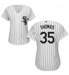 Womens Majestic Chicago White Sox 35 Frank Thomas Authentic White Home Cool Base MLB Jersey