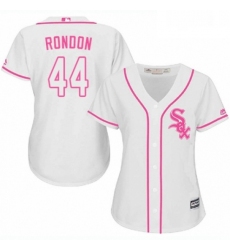 Womens Majestic Chicago White Sox 44 Bruce Rondon Replica White Fashion Cool Base MLB Jersey 