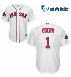 Youth Majestic Boston Red Sox 1 Bobby Doerr Authentic White Home Cool Base 2018 World Series Champions MLB Jersey