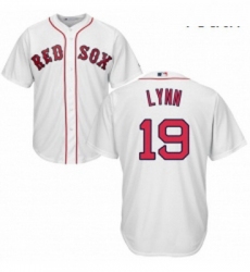 Youth Majestic Boston Red Sox 19 Fred Lynn Replica White Home Cool Base MLB Jersey