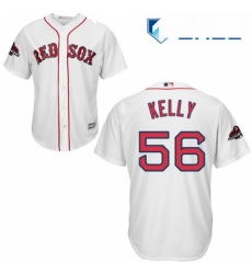 Youth Majestic Boston Red Sox 56 Joe Kelly Authentic White Home Cool Base 2018 World Series Champions MLB Jersey