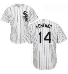 Youth Majestic Chicago White Sox 14 Paul Konerko Replica White Home Cool Base MLB Jersey