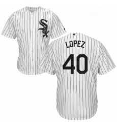 Youth Majestic Chicago White Sox 40 Reynaldo Lopez Replica White Home Cool Base MLB Jersey 