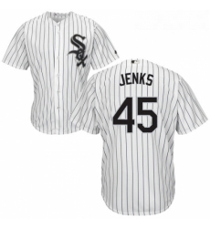 Youth Majestic Chicago White Sox 45 Bobby Jenks Authentic White Home Cool Base MLB Jersey