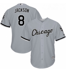 Youth Majestic Chicago White Sox 8 Bo Jackson Replica Grey Road Cool Base MLB Jersey