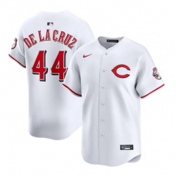 Men Cincinnati Reds 44 Elly De La Cruz White 2025 Home Limited Stitched Baseball Jersey