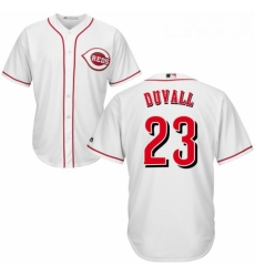 Youth Majestic Cincinnati Reds 23 Adam Duvall Replica White Home Cool Base MLB Jersey