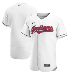 Men Cleveland Indians Men Nike White Home 2020 Flex Base Team MLB Jersey