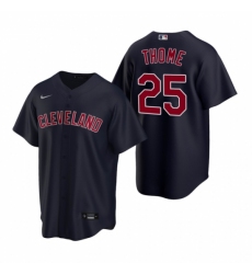 Mens Nike Cleveland Indians 25 Jim Thome Navy Alternate Stitched Baseball Jerse
