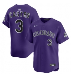 Men Colorado Rockies Nike Purple Alternate Limited Jersey Castro Willi 3 Men Colorado Rockies Nike Purple Alternate Limited Jersey Castro Willi 3