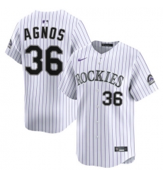 Men Colorado Rockies Nike White Alternate Limited Jersey Agnos Zach 36 Men Colorado Rockies Nike White Alternate Limited Jersey Agnos Zach 36