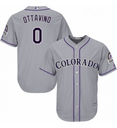 Youth Majestic Colorado Rockies 0 Adam Ottavino Authentic Grey Road Cool Base MLB Jersey 