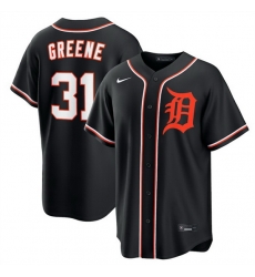 Men Detroit Tigers  31 Riley Greene 2026 Fashion Replica Black Out Stitched Baseball Jersey