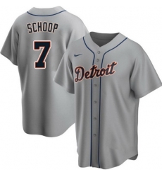 Men Detroit Tigers 7 Jonathan Schoop Grey Cool Base Stitched jersey