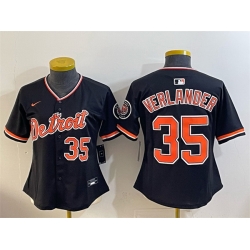 Youth Detroit Tigers  35 Justin Verlander Black 2026 Alternate Vapor Premier Limited Stitched Baseball Jersey