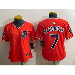 Youth Detroit Tigers  7 Kevin McGonigle Orange 2026 Alternate Vapor Premier Limited Stitched Baseball Jersey