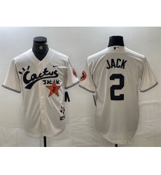 Men Houston Astros 2 Alex Bregman Cream Cactus Jack Vapor Premier Limited Stitched Baseball Jersey