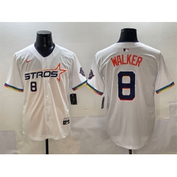 Men Houston Astros 8 Christian Walker White 2025 City Connect Limited Stitched Baseball Jersey