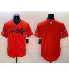 Men Houston Astros Blank Orange 2025 City Connect With Texas Patch Limited Stitched Baseball Jersey Men Houston Astros Blank Orange 2025 City Connect With Texas Patch Limited Stitched Baseball Jersey