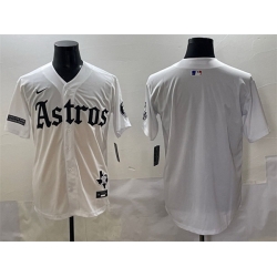 Men Houston Astros Blank White Gothic  27Houston Born Barrio Raised 27 Limited Stitched Baseball Jersey