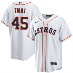 Men Houston Astros Tatsuya Imai #45 White Cool Base Stitched Home Jersey
