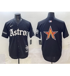 Men Houston Astros Team Big Logo Black Gothic 27Houston Born Barrio Raised 27 Limited Stitched Baseball Jersey 1 Men Houston Astros Team Big Logo Black Gothic 27Houston Born Barrio Raised 27 Limited Stitched Baseball Jersey 1