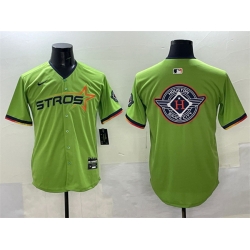 Men Houston Astros Team Big Logo Green 2025 City Connect Limited Stitched Baseball Jersey