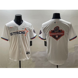 Men Houston Astros Team Big Logo White 2025 City Connect Limited Stitched Baseball Jersey 004
